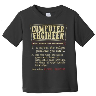 Computer Engineer Gift Funny Dictionary Definition Toddler T-Shirt