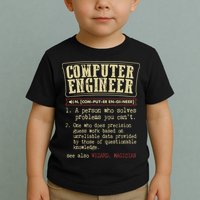 Computer Engineer Gift Funny Dictionary Definition Toddler T-Shirt