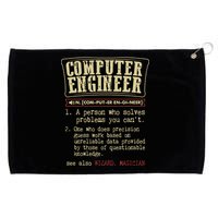 Computer Engineer Gift Funny Dictionary Definition Grommeted Golf Towel