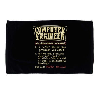 Computer Engineer Gift Funny Dictionary Definition Microfiber Hand Towel