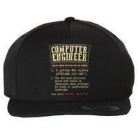 Computer Engineer Gift Funny Dictionary Definition Wool Snapback Cap