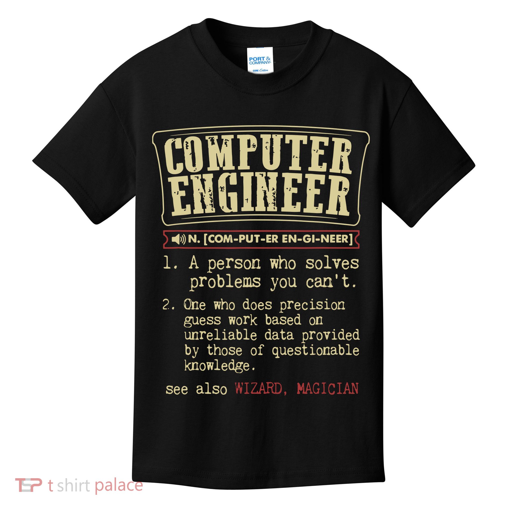 Computer Engineer Gift Funny Dictionary Definition Kids T-Shirt