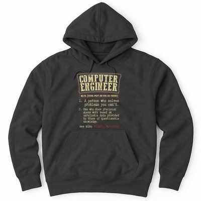 Computer Engineer Gift Funny Dictionary Definition Hoodie