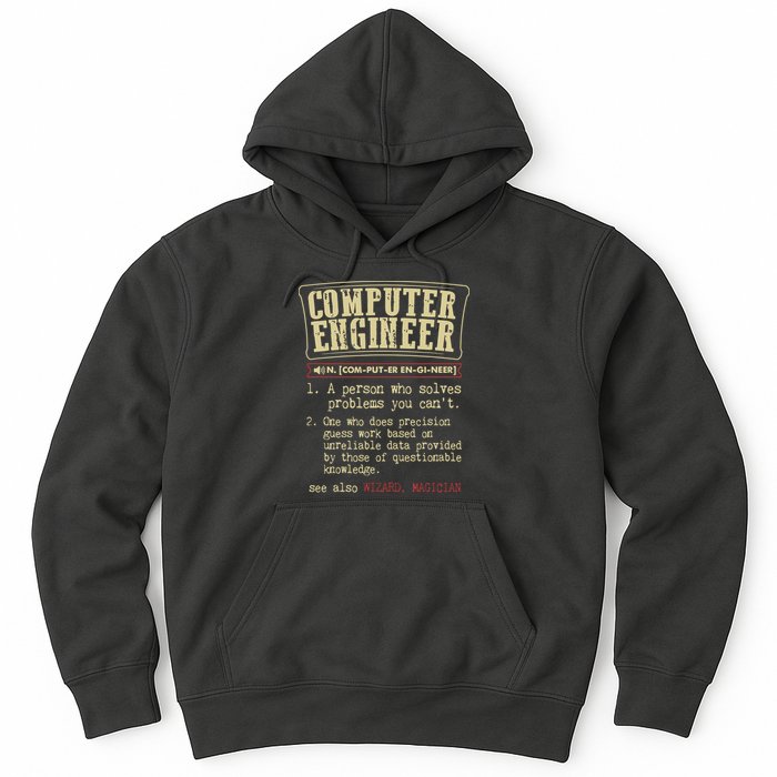 Computer Engineer Gift Funny Dictionary Definition Hoodie