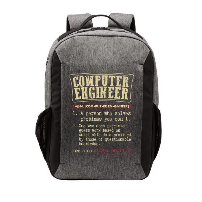 Computer Engineer Gift Funny Dictionary Definition Vector Backpack