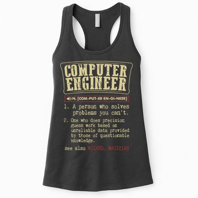 Computer Engineer Gift Funny Dictionary Definition Womens Tank Top