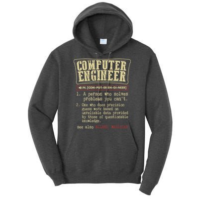 Computer Engineer Gift Funny Dictionary Definition Tall Hoodie
