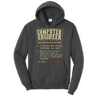 Computer Engineer Gift Funny Dictionary Definition Tall Hoodie