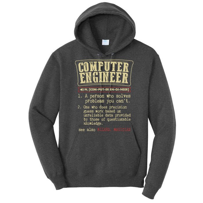 Computer Engineer Gift Funny Dictionary Definition Tall Hoodie