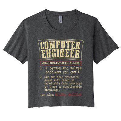Computer Engineer Gift Funny Dictionary Definition Crop Top