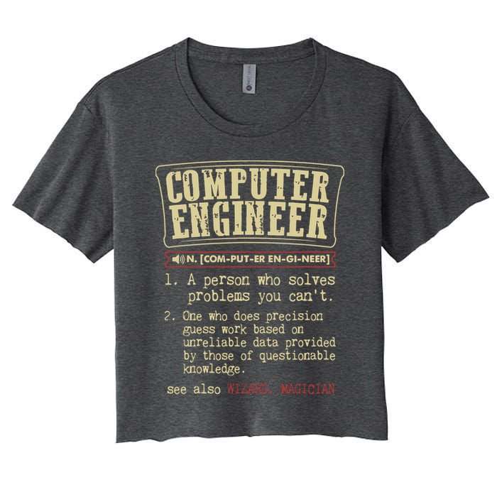 Computer Engineer Gift Funny Dictionary Definition Crop Top