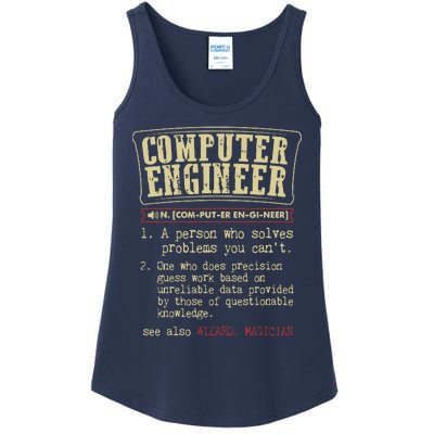 Computer Engineer Gift Funny Dictionary Definition Ladies Essential Tank