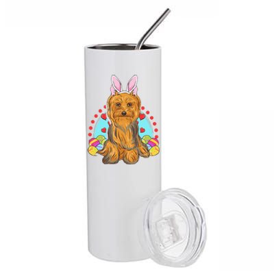 Cute Easter Gift Idea For Yorkshire Terrier Yorkie Lovers Stainless Steel Tumbler