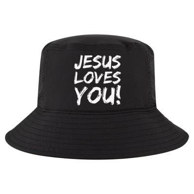 Christian Evangelism Gift For Jesus Loves You! Cool Comfort Performance Bucket Hat