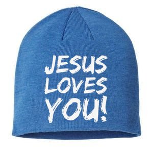 Christian Evangelism Gift For Jesus Loves You! Sustainable Beanie