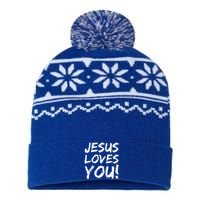 Christian Evangelism Gift For Jesus Loves You! USA-Made Snowflake Beanie