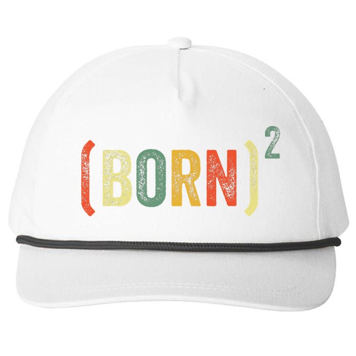 Christian Easter God Baptism Born Squared (Born)2 Snapback Five-Panel Rope Hat