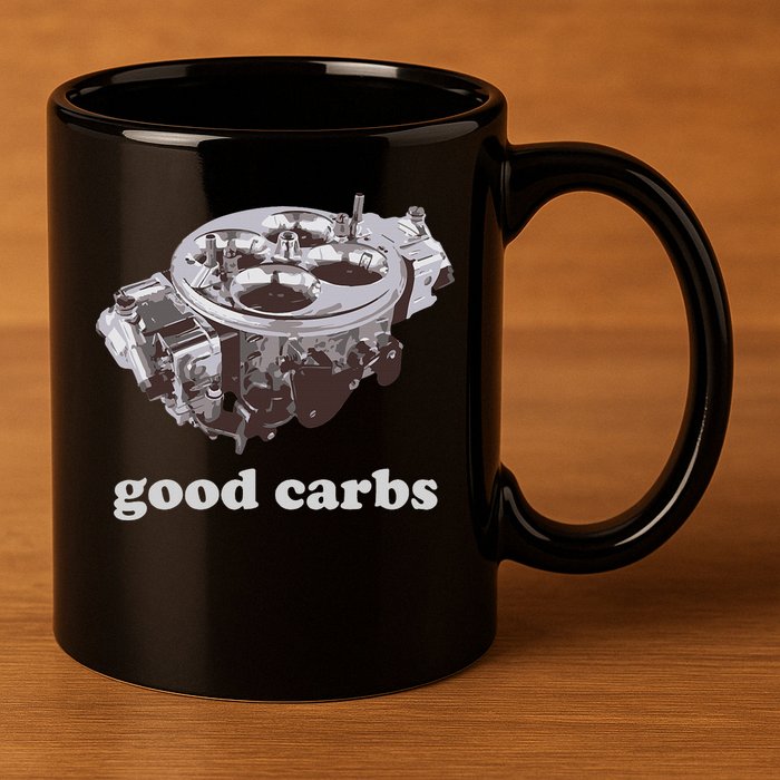 Car Enthusias Good Carbs 4 Barrel Carburetor 11oz C Handle Ceramic Mug