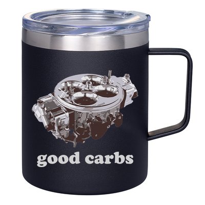 Car Enthusias Good Carbs 4 Barrel Carburetor 12oz Stainless Steel Coffee Mug