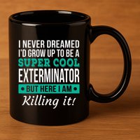 Cool Exterminator Gift 11oz C Handle Ceramic Mug