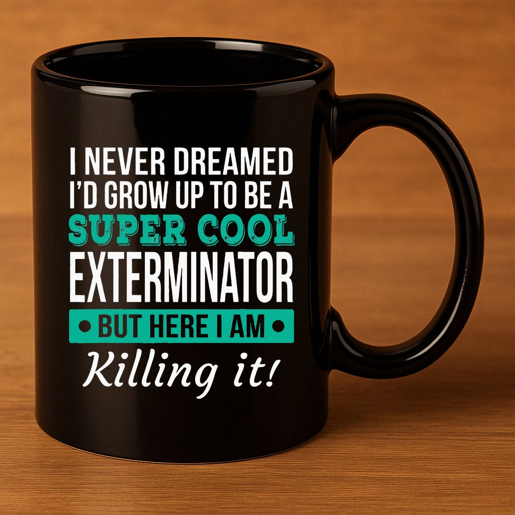 Cool Exterminator Gift 11oz C Handle Ceramic Mug