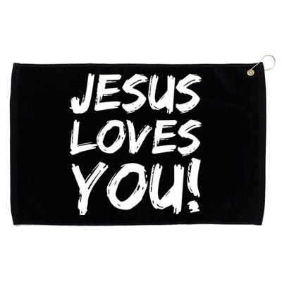 Christian Evangelism Gift Jesus Loves You! Gift Grommeted Golf Towel