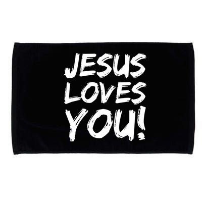 Christian Evangelism Gift Jesus Loves You! Gift Microfiber Hand Towel