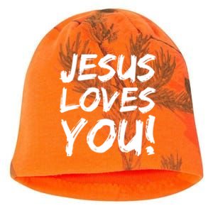 Christian Evangelism Gift Jesus Loves You! Gift Kati - Camo Knit Beanie