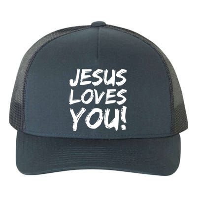 Christian Evangelism Gift Jesus Loves You! Gift Yupoong Adult 5-Panel Trucker Hat