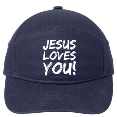 Christian Evangelism Gift Jesus Loves You! Gift 7-Panel Snapback Hat