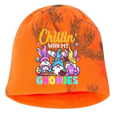 Cute Easter Gnomes Easter Bunnies Chillin With My Gnomies Gift Kati - Camo Knit Beanie