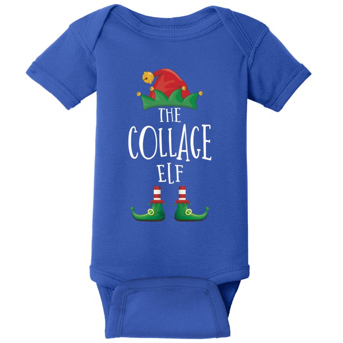 Collage Elf Gift Funny Family Matching Group Christmas Elf Gift Baby Bodysuit