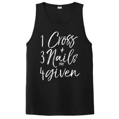 Christian Easter Gift Forgiven 1 Cross + 3 Nails = 4given PosiCharge Competitor Tank