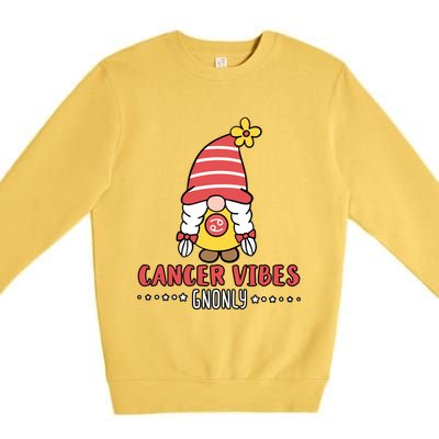 Cancer Energy Gnonly Astrology Gnome Zodiac Birth Sign Quote Gift Premium Crewneck Sweatshirt