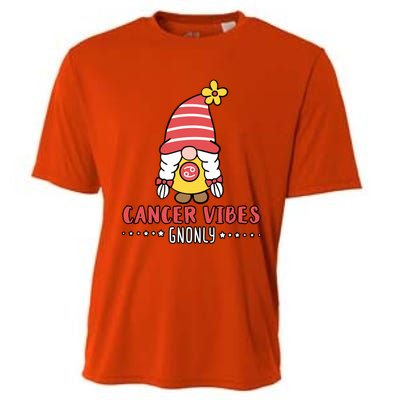 Cancer Energy Gnonly Astrology Gnome Zodiac Birth Sign Quote Gift Cooling Performance Crew T-Shirt