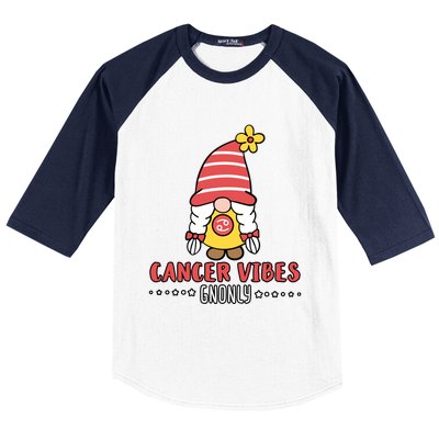 Cancer Energy Gnonly Astrology Gnome Zodiac Birth Sign Quote Gift Baseball Sleeve Shirt