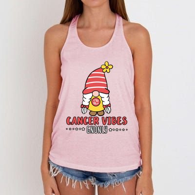 Cancer Energy Gnonly Astrology Gnome Zodiac Birth Sign Quote Gift Women's Knotted Racerback Tank