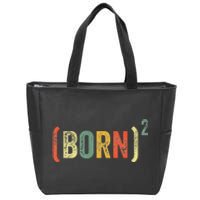 Christian Easter God Baptism Born Squared (Born)2 Zip Tote Bag