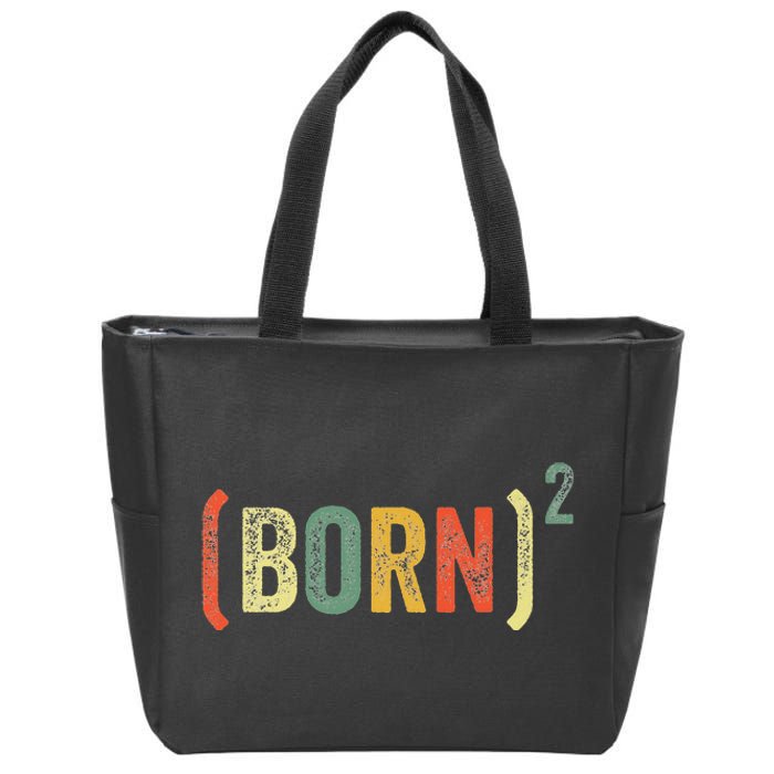 Christian Easter God Baptism Born Squared (Born)2 Zip Tote Bag