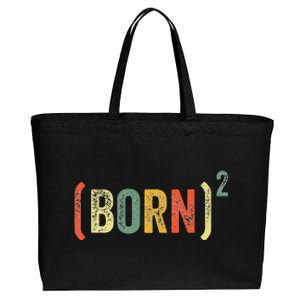 Christian Easter God Baptism Born Squared (Born)2 Cotton Canvas Jumbo Tote