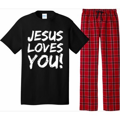 Christian Evangelism Gift Jesus Loves You! Gift Pajama Set