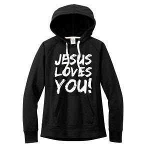 Christian Evangelism Gift Jesus Loves You! Gift Women's Fleece Hoodie