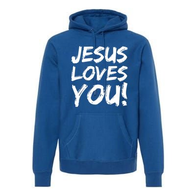 Christian Evangelism Gift Jesus Loves You! Gift Premium Hoodie