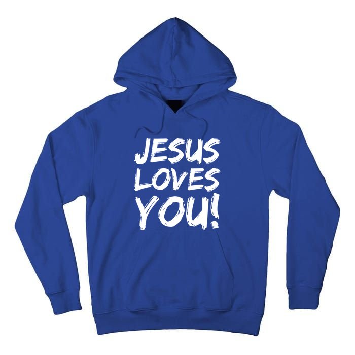 Christian Evangelism Gift Jesus Loves You! Gift Tall Hoodie