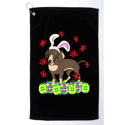 Cute Easter Gift Idea For Dachshund Doxie Weiner Dog Lovers Platinum Collection Golf Towel