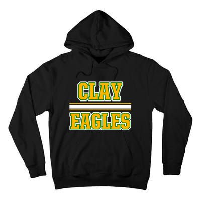 Clay Eagles Horizontal Stripes Tall Hoodie