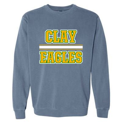 Clay Eagles Horizontal Stripes Garment-Dyed Sweatshirt