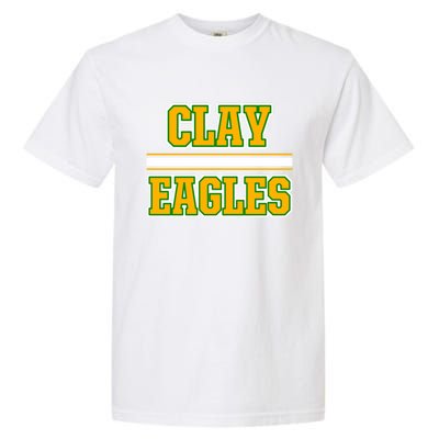 Clay Eagles Horizontal Stripes Garment-Dyed Heavyweight T-Shirt