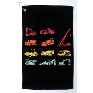 Construction Equipment Heavy Equipment Operator Platinum Collection Golf Towel