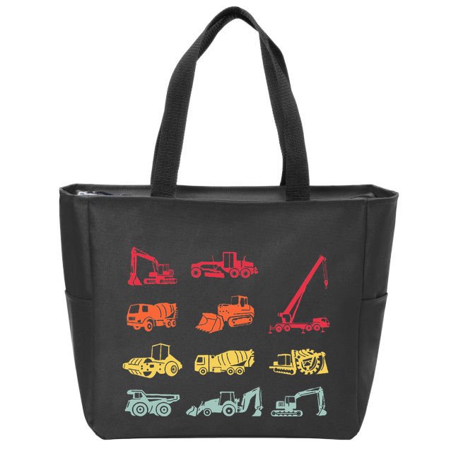 Construction Equipment Heavy Equipment Operator Zip Tote Bag